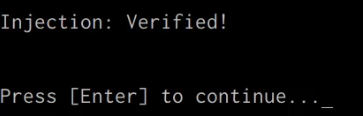 Shellter payload injection confirmation Shellter payload injection confirmation